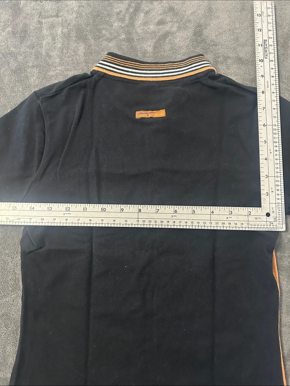 Paco Jeans Kids Two-Tone Polo Shirt in Black & Tan